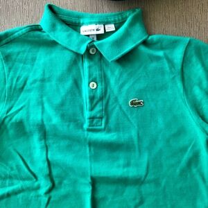 Lacoste kids green polo shirt